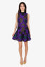 Erdem Black/Purple Floral Sheer Dress Estimated Size XS