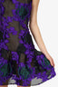 Erdem Black/Purple Floral Sheer Dress Estimated Size XS