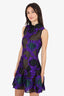 Erdem Black/Purple Floral Sheer Dress Estimated Size XS