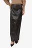 L'Academie Brown Faux Leather 'Bo' Skirt Size XXS