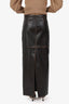 L'Academie Brown Faux Leather 'Bo' Skirt Size XXS
