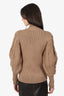 Caroline Constas Brown Merino Wool Mock Neck Sweater Estimated Size S