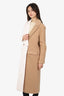 Steve Madden White/Camel Double Breasted Coat Size XS