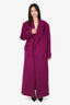 Camila Coelho Purple Wool Oversized Double Breasted 'Agatha' Coat Size XXS