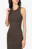 Scanlan Theodore Khaki Green Knit Bodycon Midi Dress Estimated Size S