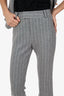 Smythe Grey Pinstriped Wool Vest Size 0 + Flared Pants Size 00