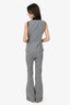 Smythe Grey Pinstriped Wool Vest Size 0 + Flared Pants Size 00