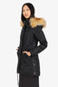 Nicole Benisti Black Down/Fox Fur Hood Jacket Size XS