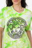 Versace Green Graphic Print Top Size 42