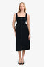 Shushu/Tong Black Wool Bustier Midi Dress Size 8