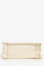 Christian Dior 2020 Cream 'Fleurs Bibliques' Canvas Vertical Mini Book Tote
