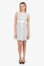 Louis Vuitton White/Multi Tweed Dress Size 34