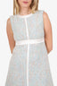 Louis Vuitton White/Multi Tweed Dress Size 34