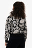 Louis Vuitton 2017 Black/White Knit Zip-Up Floral Bomber Jacket Size S