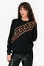 Fendi Black/Brown Wool Knit FF Stripe Crewneck Sweater Size 50 Mens