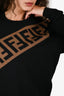 Fendi Black/Brown Wool Knit FF Stripe Crewneck Sweater Size 50 Mens