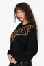 Fendi Black/Brown Wool Knit FF Stripe Crewneck Sweater Size 50 Mens