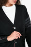 Thom Browne Black Wool Stripe Cardigan Size 2