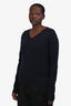Prada Navy Wool Knit V-Neck Sweater Size 48 Mens