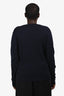 Prada Navy Wool Knit V-Neck Sweater Size 48 Mens
