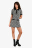 Maje Black/White Short Knit Dress Size 34