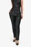 Wolford Black Leather Skinny Pants Size M