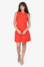 Diane von Furstenberg Burnt Orange Drop Waist Dress Size 6