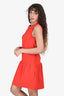 Diane von Furstenberg Burnt Orange Drop Waist Dress Size 6