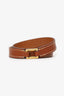 Hermès Brown Swift Leather Rivale Double Tour Bracelet