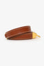 Hermès Brown Swift Leather Rivale Double Tour Bracelet
