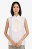 Pre-Loved Chanel™ White Chiffon Bow Blouse Size 42