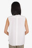 Pre-Loved Chanel™ White Chiffon Bow Blouse Size 42