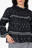Isabel Marant Black/White Peasant Blouse Size 36