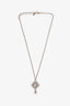 Pre-Loved Chanel™ White/Yellow Crystal Floral Pendant Necklace