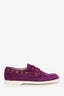Valentino Purple Suede Palm Avenue Boat Shoes Size 38