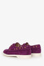 Valentino Purple Suede Palm Avenue Boat Shoes Size 38