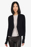 Rick Owens Black Long Sleeve Cardigan Size S