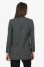 Saint Laurent Grey Wool Tweed Single Breasted Blazer Size 38
