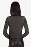 Rick Owens Grey Leather Biker Jacket Size 6
