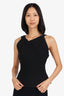 Roland Moret Black Sleeveless Asymmetric Top Estimated Size S