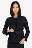 Proenza Schouler Black Tweed Belted Jacket Size 2