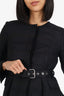 Proenza Schouler Black Tweed Belted Jacket Size 2