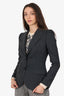 Dolce & Gabbana Grey Wool Single Breasted Blazer Size 6