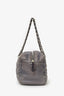 Pre-Loved Chanel™ Grey Leather/Tweed Double Bowler Bag
