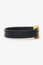 Hermès Black Leather Looping Bracelet
