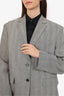 Anine Bing Black/White Herringbone Blazer Size M