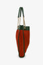 Gucci Red/Green Suede/Leather Rajah Tote Bag