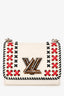 Louis Vuitton 2016 White Epi Leather Stitch Detail Twist Crossbody