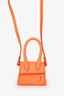Jacquemus Orange Leather Micro Le Petit Chiquito Bag