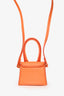Jacquemus Orange Leather Micro Le Petit Chiquito Bag